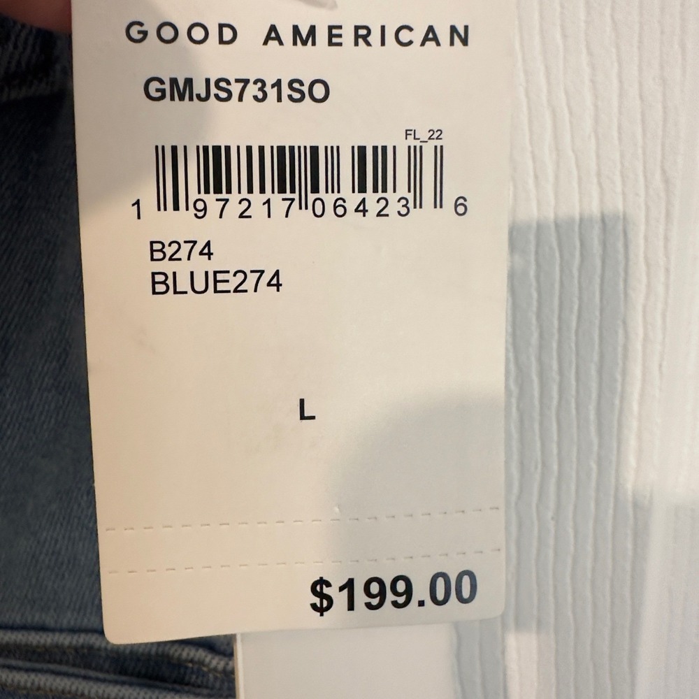 Good American Fit For Success Denim Jumpsuit Blue Short Sleeve GMJS731SO Size L - Picture 5 of 11